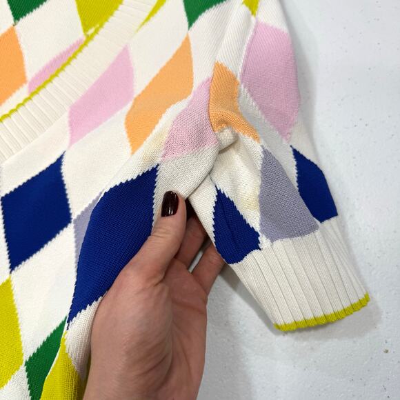 kate spade New York Spring Argyie Sweater Size Small - Picture 4 of 6